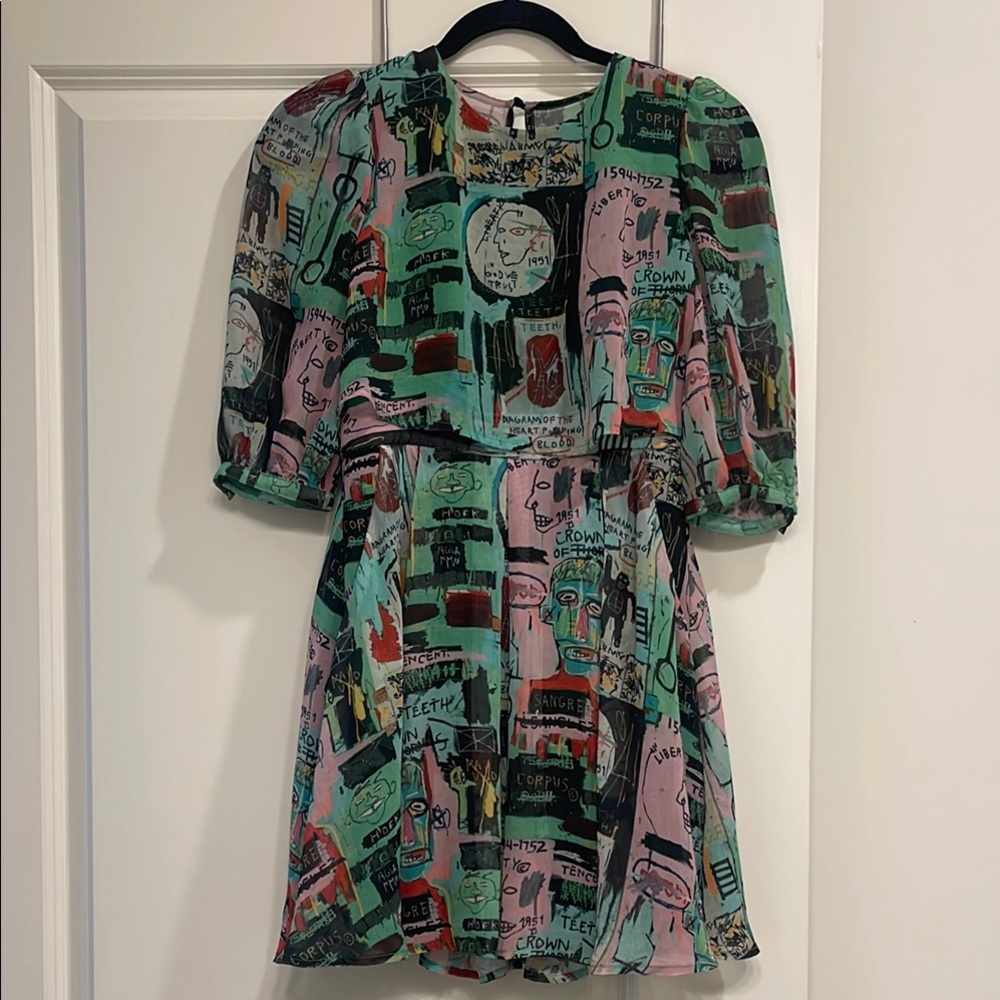 Original Jean-Michel Basquiat Abstract Print Dress